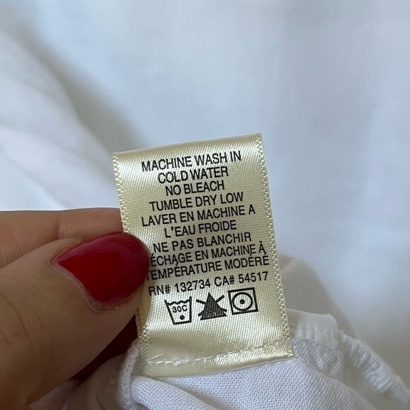 Anthropologie Cloth & Stone Frayed Hem Button Down Long Sleeve Shirt in White XS - Picture 7 of 7